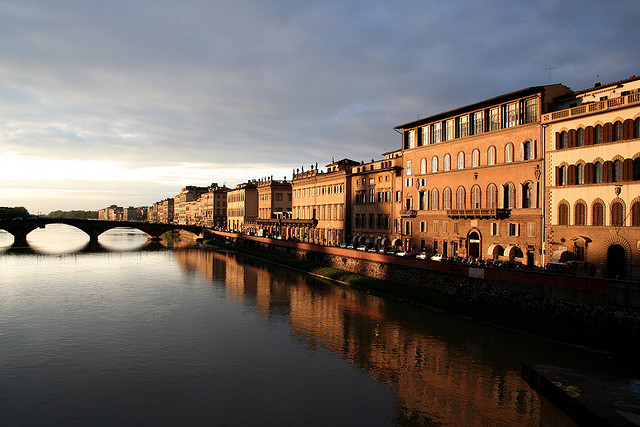 shot of florence italy by jon rawlinson river