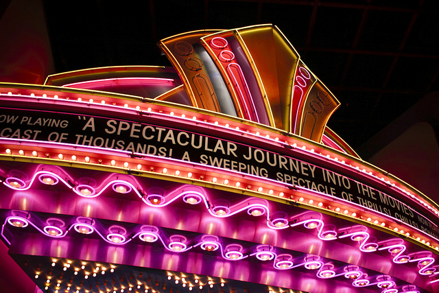 The great movie ride at disney sign in lights
