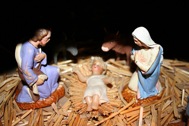 Small nativity scene or creche