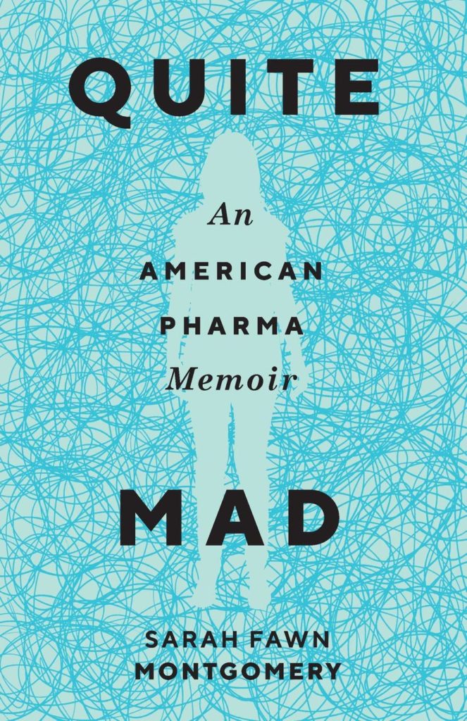 cover of quite mad - silouette of woman with scribbles in back ground