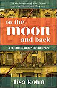 Cover of to the moon and back image of brick city buildings with fire escapes