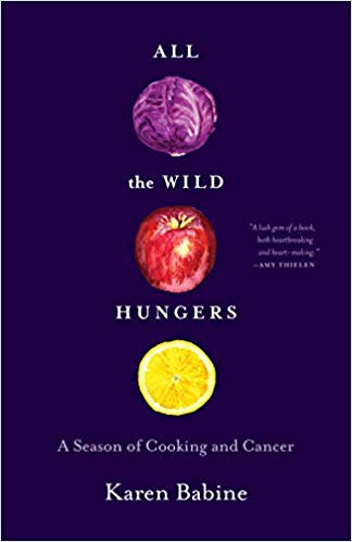 Cover of all the wild hungers with icons of cabbage apple and orange slice