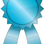 most memorable ribbon that is used on most memorable articles blue-ish shiny