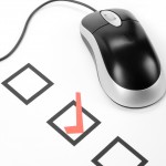 computer mouse with survey checkboxes