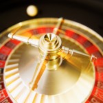 a roulette wheel in motion