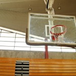 basketball hoop in gym