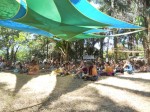 people under tent at concert in costa rica
