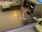 sims-screenshot baby on fire