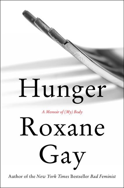 roxane gay hunger cover close up of fork with shadow prominent over book title