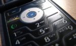 close-up of cell phone keypad (not a touch screen)