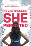 cover of nevertheless she persisted woman with back facing cover, as seen through a broken glass