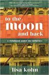 cover of to the moon and back image of brick city buildings with fire escapes