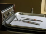 various dental tools on a tray