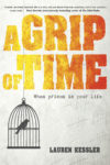 a grip of time cover - bird in a cage; design of cover title looks like font is on fire