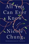 book title and author name intertwined with tree branch - all you can ever know by nicole chung