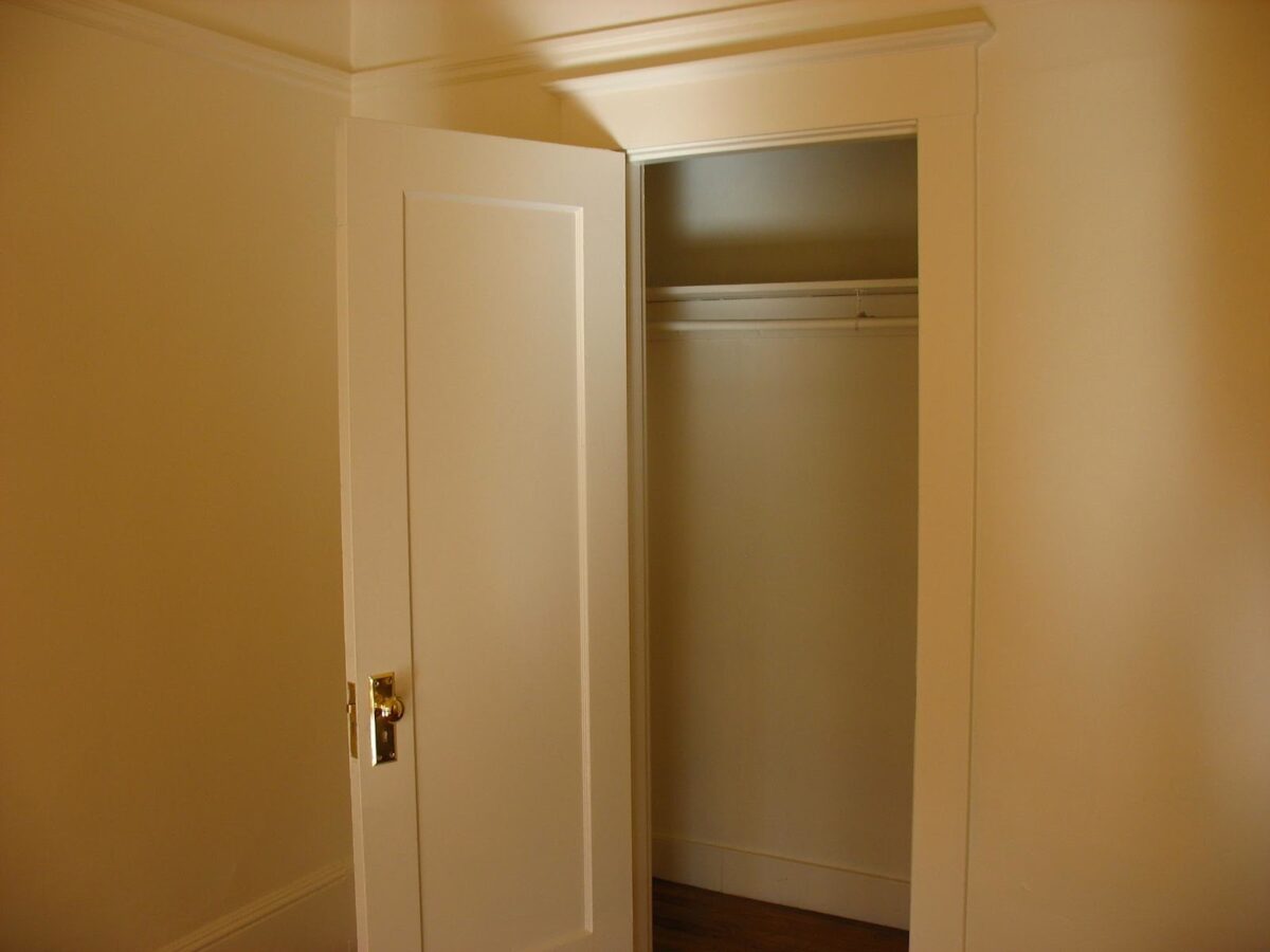 open door looking into closet