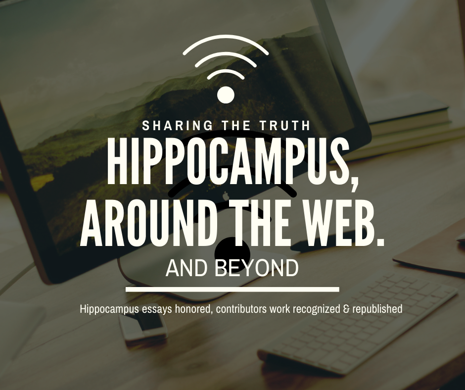 Hippocampus around the web and beyond graphic with wifi symbol and computer