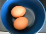 two eggs in a bowl