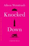 Hot pink cover of memoir KNowed Down with images of a tractor, skyscraper and farmhouse