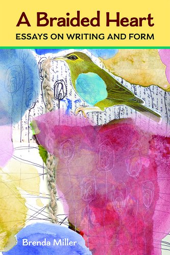 A bird is seen on a multi colored background with the title a braided heart
