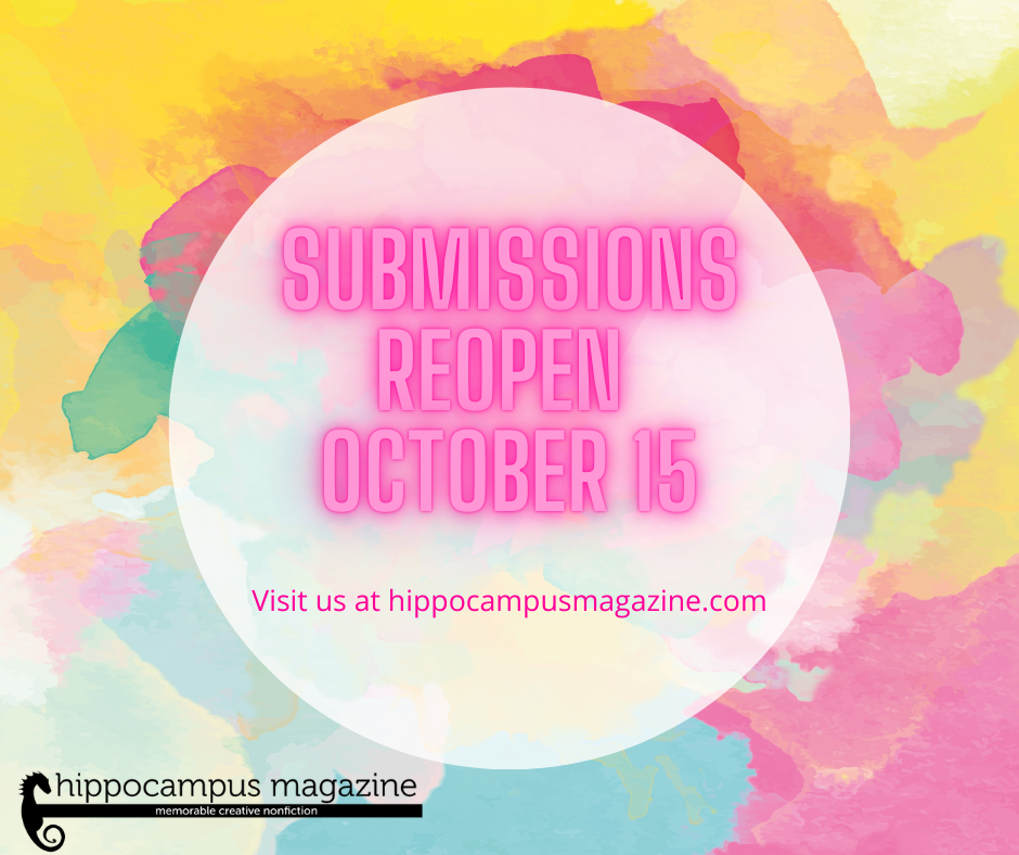 Hippocampus magazine submissions update reopen oct 15 2022 with watercolor in background