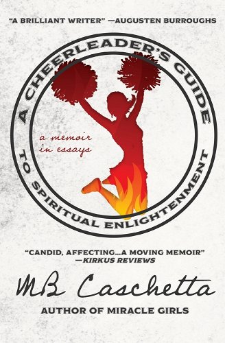 A silhouette of a cheerleader in red is seen inside a circle with the book title around the perimeter.