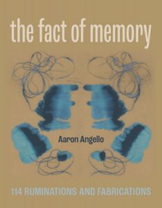 The book cover shows the title The Fact of Memory against a beige background with a blue inkblot image in the foreground