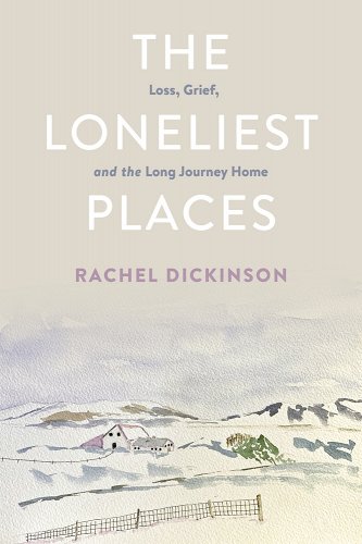 cover of The Loneliest Places, illustration of snow-capped mountains