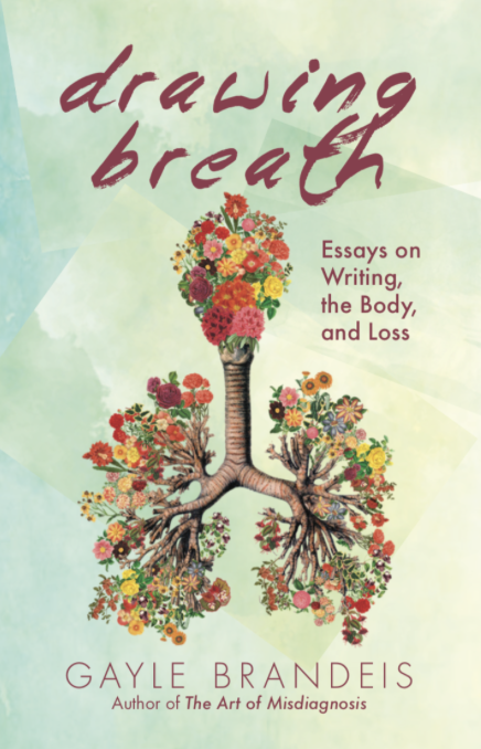Book cover drawing breath showing lungs made of flowers