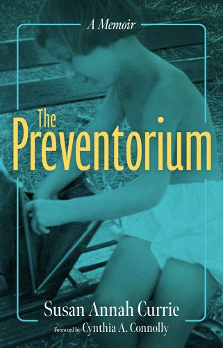 Book cover shows a blue picture of a child with the words the preventorium printed over it