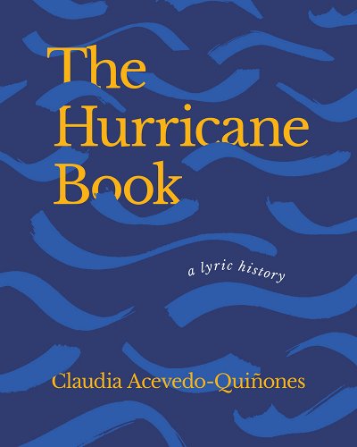 cover of the hurricane book by Claudia Acevedo-Quiñones; abstract waves in background