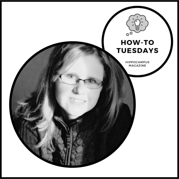 kate meadows headshot with how-to tuesday logo