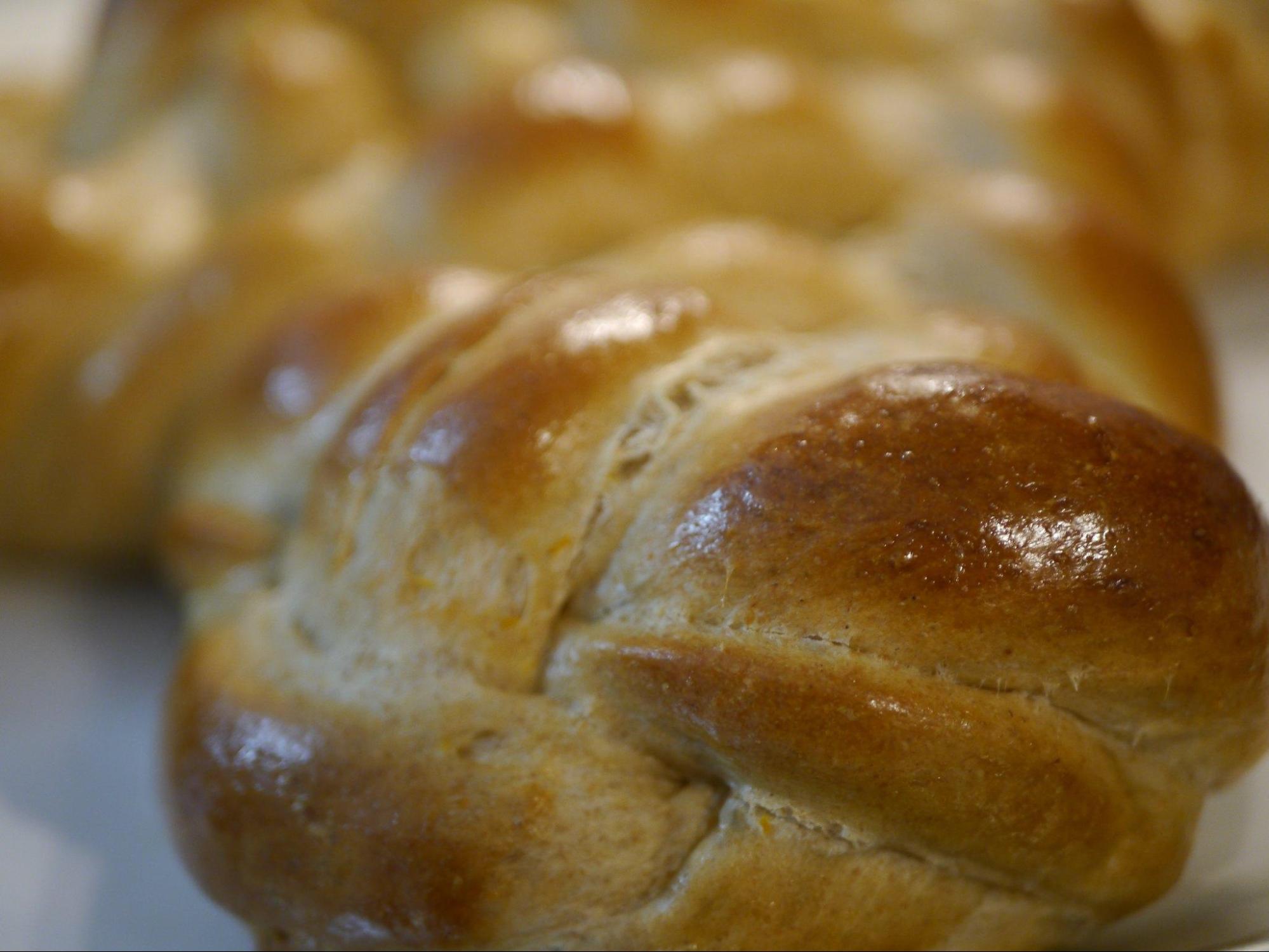 Close up of a challah bread