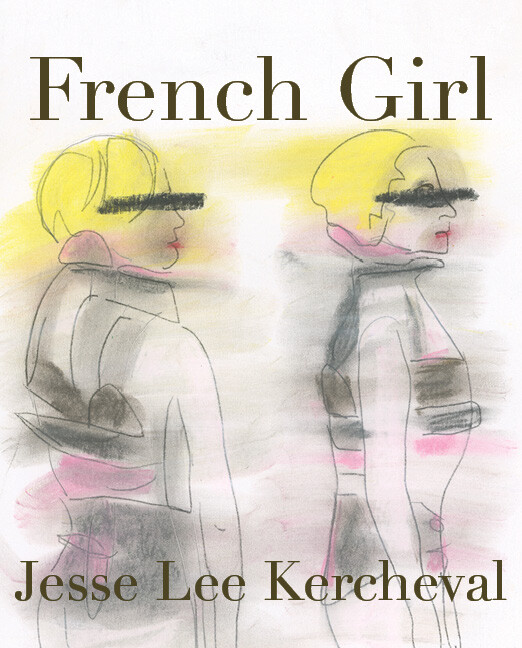 cover of French Girl by Jesse Lee Kercheval - illustration of blurry women with bar over eyes